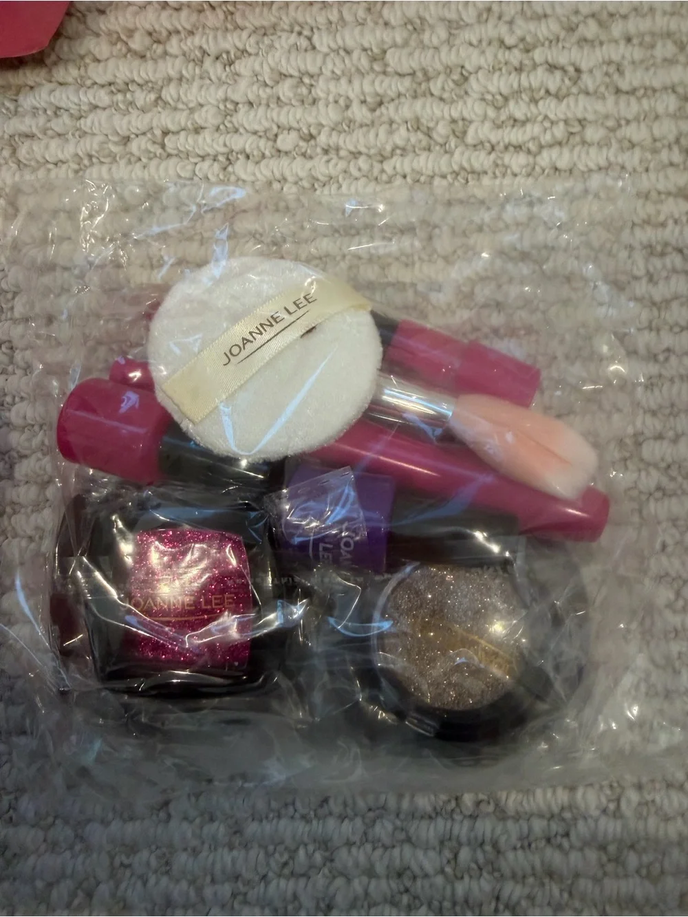 Kids Pink Pretend Makeup & Accessory Set with Bunny Purse